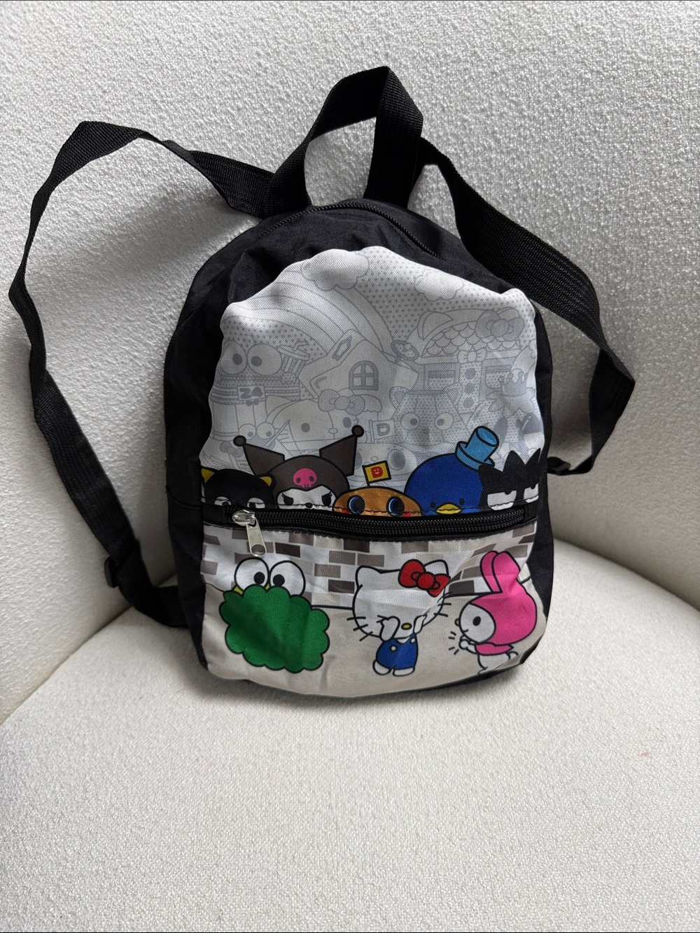Hello Kitty Kids Backpack in Black, White, Pink, Green, Blue